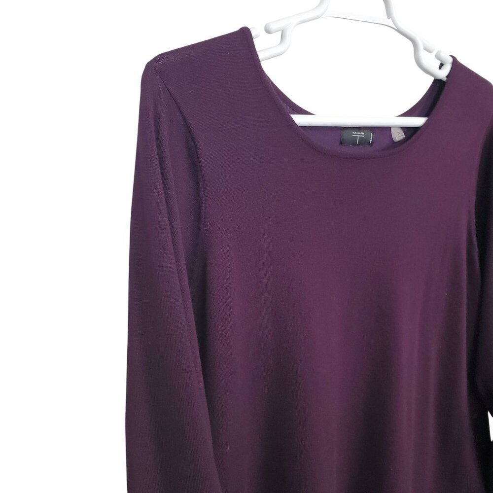 Tahari Woman 2X Top Light Knit Tunic Stretch Rayon Blend Casual Chic Minimalist - Picture 5 of 12
